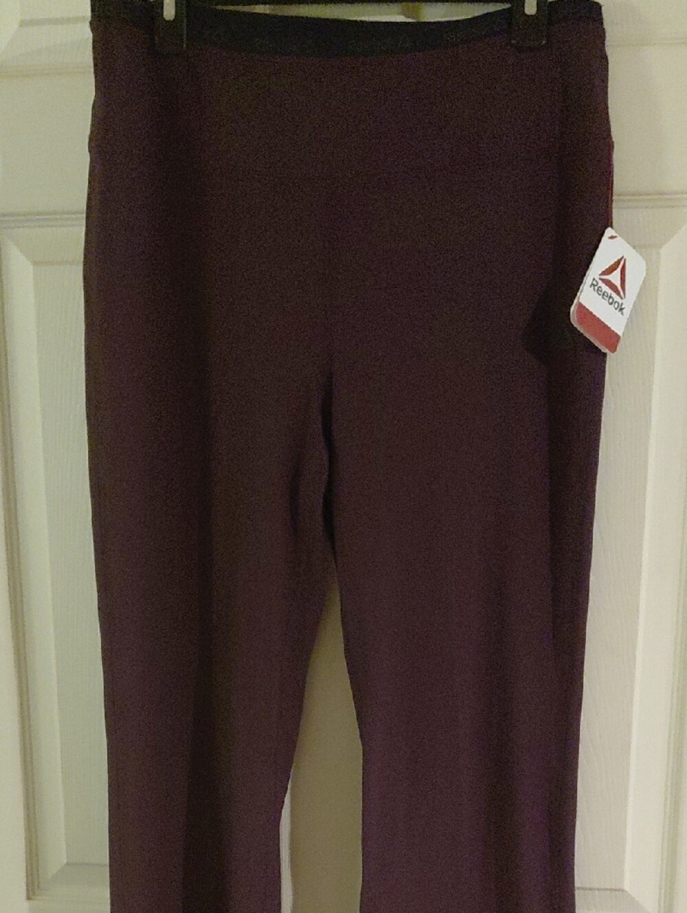Reebok Women's Dark Chocolate  Plum Flared Leggings